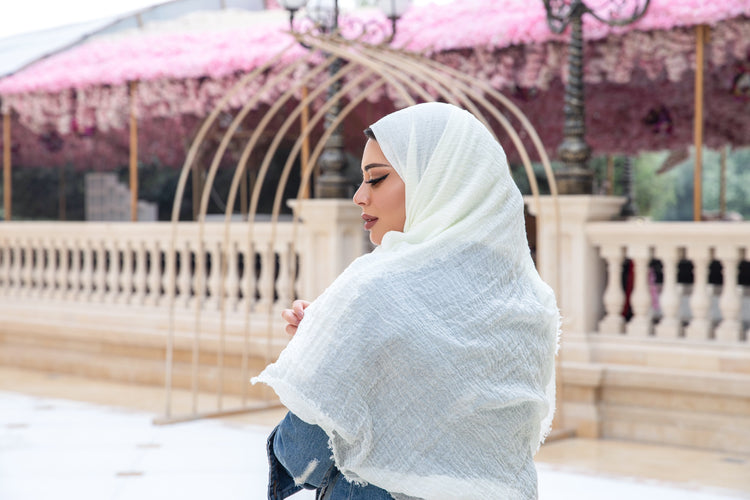 Crimped Cotton Head Scarf